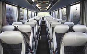 53 seat triaxle interior