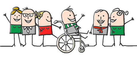 group including wheelchair group including wheelchair